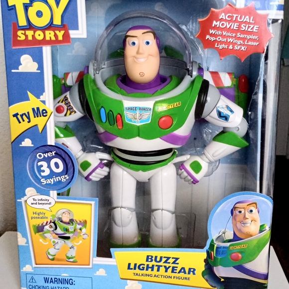 Rare still in box Pixar toy story buzz lightyear talking action figure new seale - Picture 8 of 11
